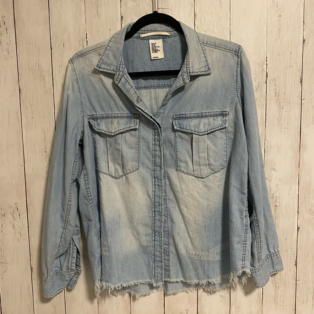 Denim button up
